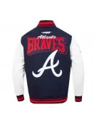 Atlanta Braves Team Badge Classic Rib Varsity Jacket Atlanta Braves Team Badge Classic Rib Varsity Jacket