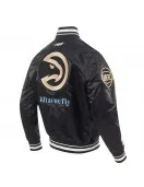 Atlanta Hawks 2024/25 City Edition Chenille Black Satin Jacket