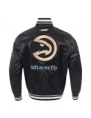 Atlanta Hawks 2024/25 City Edition Chenille Black Satin Jacket