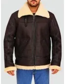 Mens Aviator Bomber Leather Jacket