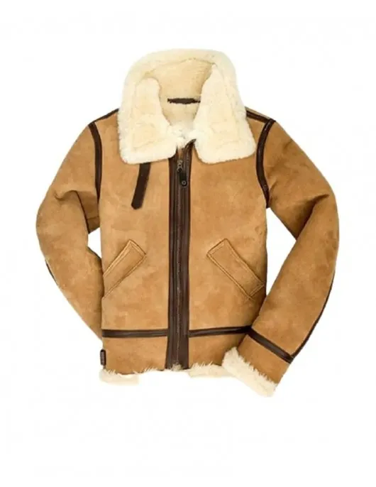 B3 Bomber Suede Leather Shearling Jacket