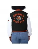 Black/White Cincinnati Bengals Varsity Full-Zip Jacket