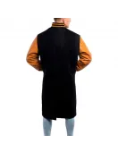 Black Wool Body & Old Gold Sleeves Letterman Coat Black Wool Body & Old Gold Sleeves Letterman Coat