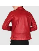 Blood Red Commando Leather Jacket