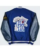 Blue California Golden Bears Varsity Wool/Leather Jacket