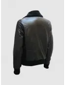Bomber Leather Jacket With Fur