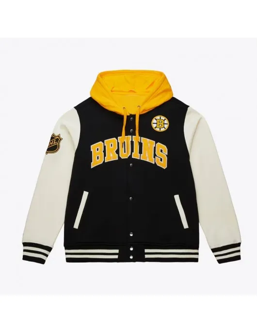 Boston Bruins Rinkside Varsity Fleece Jacket Boston Bruins Rinkside Varsity Fleece Jacket
