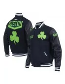 Boston Celtics 2024/25 City Edition Chenille Black Varsity Jacket