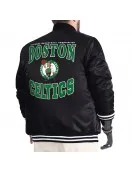 Boston Celtics Adaptive Bold Logo Varsity Satin Jacket