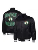 Boston Celtics Adaptive Bold Logo Varsity Satin Jacket