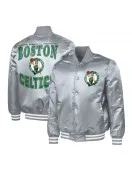 Boston Celtics Adaptive Bold Logo Varsity Satin Jacket
