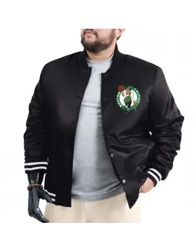 Boston Celtics Adaptive Bold Logo Varsity Satin Jacket