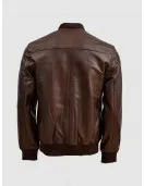 Brown Sheep Leather Bomber Jacket