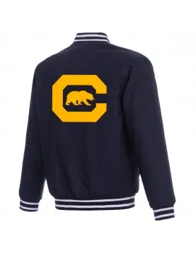 Cal Bears Navy Wool Full-Snap Varsity Jacket