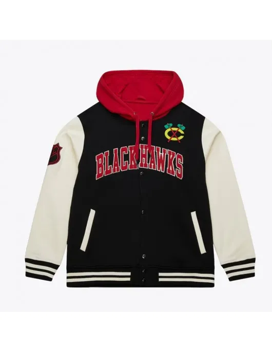 Chicago Blackhawks Rinkside Varsity Fleece Jacket Chicago Blackhawks Rinkside Varsity Fleece Jacket
