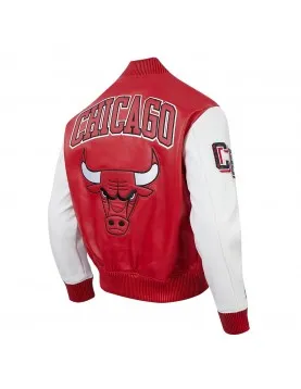 Chicago Bulls City Signature Men's Leather Varsity Jacket