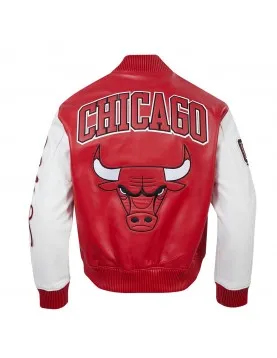 Chicago Bulls City Signature Men's Leather Varsity Jacket