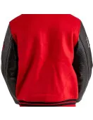 Chicago Bulls Red Wool And Black Leather Varsity Jacket