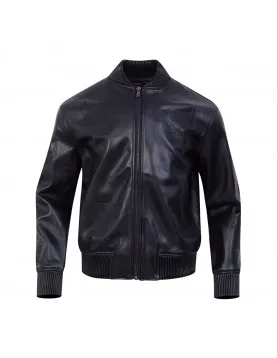 Chicago Bulls Washed Vanguard Men's Leather Varsity Jacket