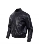 Chicago Bulls Washed Vanguard Men's Leather Varsity Jacket