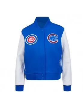 Chicago Cubs Game Day Classics Royal Varsity Wool/Leather Jacket