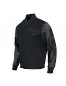 Chicago Sky Triple Black Varsity Jacket Chicago Sky Triple Black Varsity Jacket