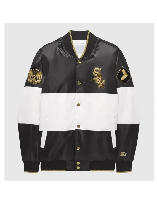 Chicago White Sox Ty Mopkins Black and White Satin Jacket