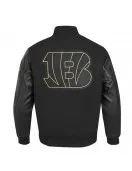 Cincinnati Bengals Full-Zip Black Varsity Jacket