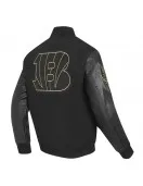 Cincinnati Bengals Full-Zip Black Varsity Jacket