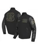 Cincinnati Bengals Full-Zip Black Varsity Jacket