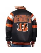 Cincinnati Bengals G-III Faux Varsity Leather Jacket Cincinnati Bengals G-III Faux Varsity Leather Jacket