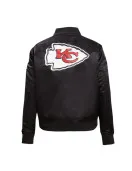 Classic Kansas City Chiefs Black Satin Jacket