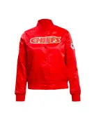 Classic Kansas City Chiefs Black Satin Jacket