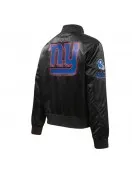 Classic New York Giants Black Satin Jacket
