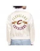 Cleveland Cavaliers Printed Logo Varsity Satin Jacket