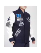 Dallas Cowboys Animal Patches Navy Varsity Jacket