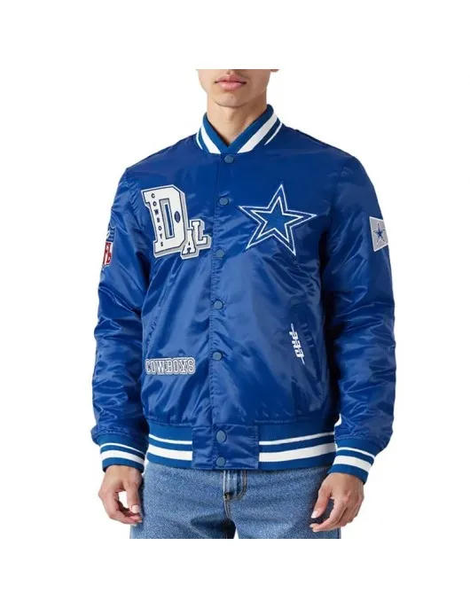 Dallas Cowboys Best of Classic Rib Satin Jacket Dallas Cowboys Best of Classic Rib Satin Jacket
