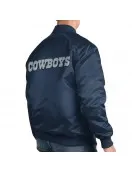 Dallas Cowboys Exclusive Navy Varsity Satin Jacket Dallas Cowboys Exclusive Navy Varsity Satin Jacket