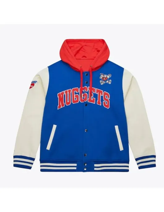 Denver Nuggets Courtside Varsity Fleece Jacket Denver Nuggets Courtside Varsity Fleece Jacket