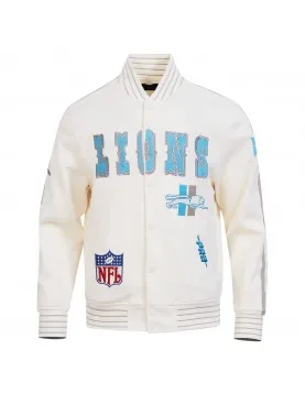 Detroit Lions Pro Game Day Retro Eggshell Jacket
