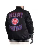 LA Lakers Adaptive Bold Logo Varsity Satin Jacket