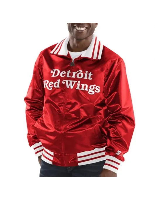 Detroit Red Wings The Captain Red Satin Jacket