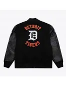 Detroit Tigers Black Out Vintage Logo Varsity Jacket