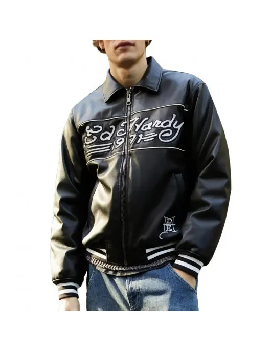 Ed Hardy 1971 Leather Jacket