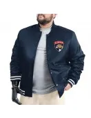 Florida Panthers Adaptive Bold Logo Varsity Satin Jacket