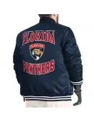 Florida Panthers Adaptive Bold Logo Varsity Satin Jacket