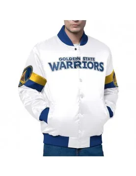 Golden State Warriors Triple Option Varsity Satin Jacket