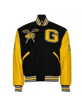 Grambling State University Black and Gold Varsity Jacket - Unisex Wool &amp; Leather