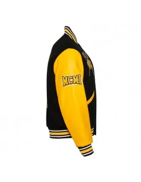 Grambling State University Black and Gold Varsity Jacket - Unisex Wool &amp; Leather