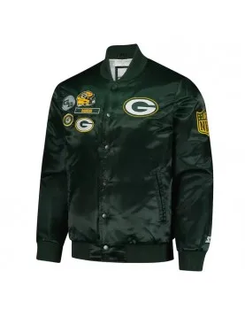 Green Bay Packers Exclusive Green Varsity Satin Jacket